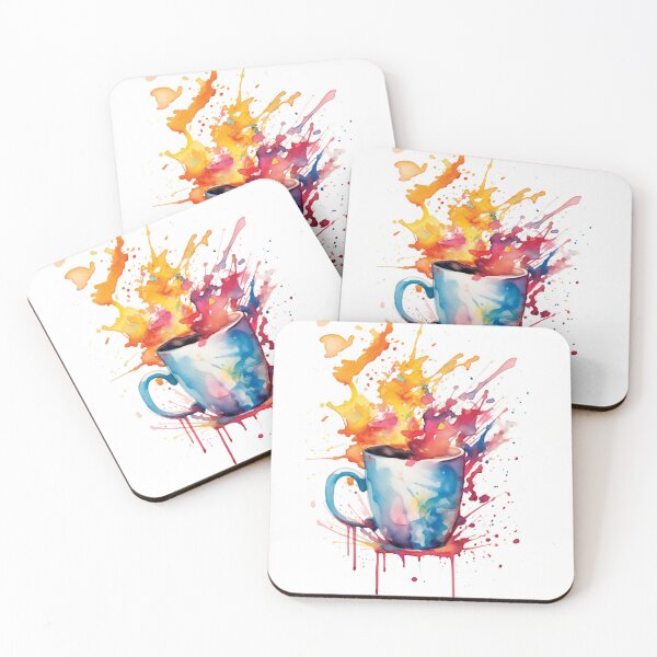 Item preview, Coffee Cup Watercolor Painting designed and sold by ColorsByNatasha.