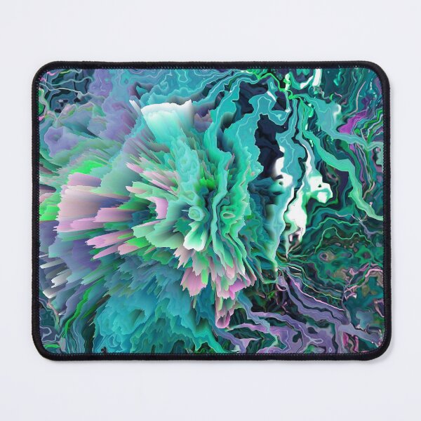 Item preview, IMAGE PRINT ONLY Marble Explosion Faux Marbled Texture Marbling Veins Abstract - Turquoise Blue Cyan Lilac designed and sold by Beachy.