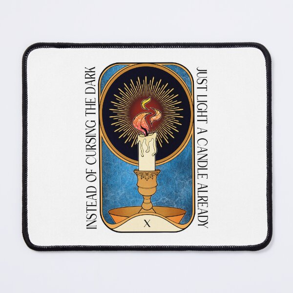 Item preview, Curse the Dark | Lit Candle Tarot Card designed and sold by ObsidianDaz.