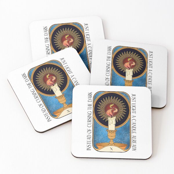 Item preview, Curse the Dark | Lit Candle Tarot Card designed and sold by ObsidianDaz.