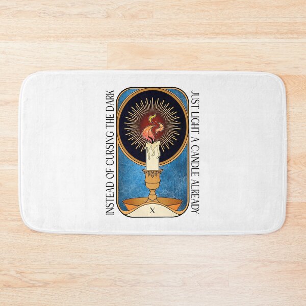 Item preview, Curse the Dark | Lit Candle Tarot Card designed and sold by ObsidianDaz.