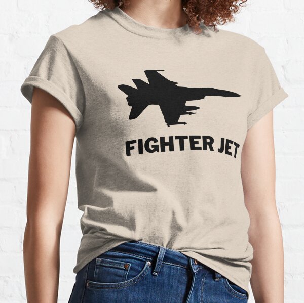 Womens I Love Fighter Jets V-Neck T-Shirt