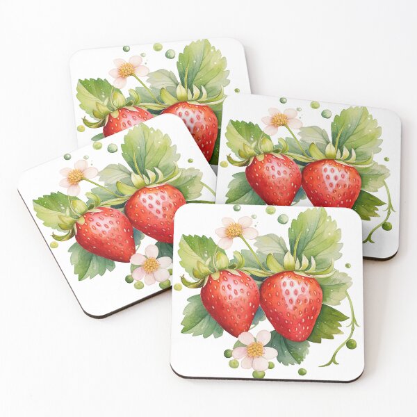Item preview, cottagecore strawberry watercolor vibes designed and sold by Sleepy Girl Inc.