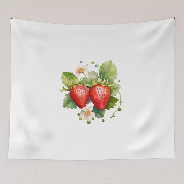 Item preview, cottagecore strawberry watercolor vibes designed and sold by Jennifer Stoyanov.