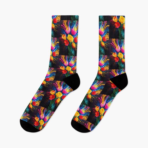 Item preview, Neon Rainbow Blooms designed and sold by redtrendy.