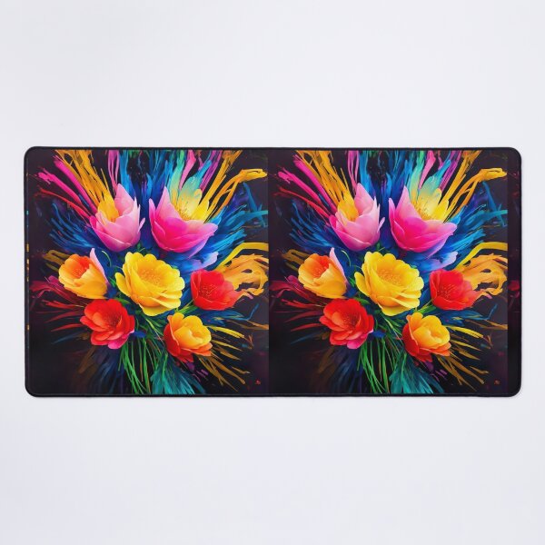 Item preview, Neon Rainbow Blooms designed and sold by redtrendy.