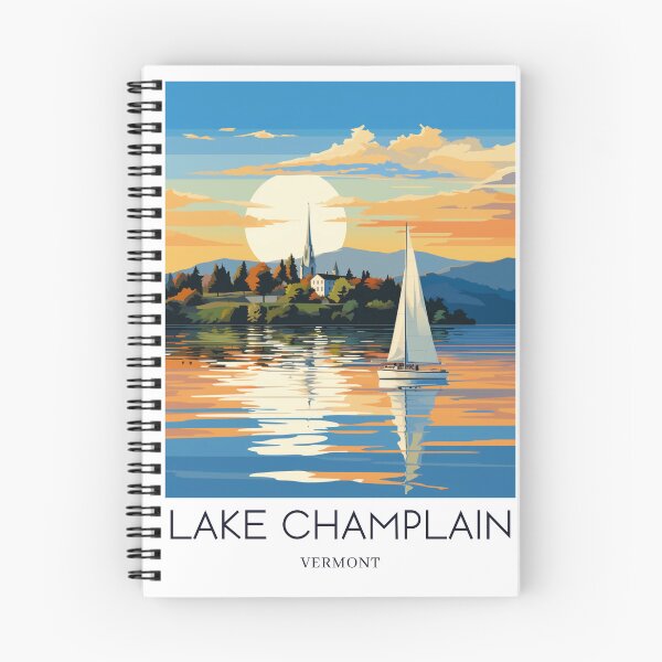 Item preview, A Pop Art Travel Print of Lake Champlain - Vermont - US  designed and sold by StudioRedKoala.