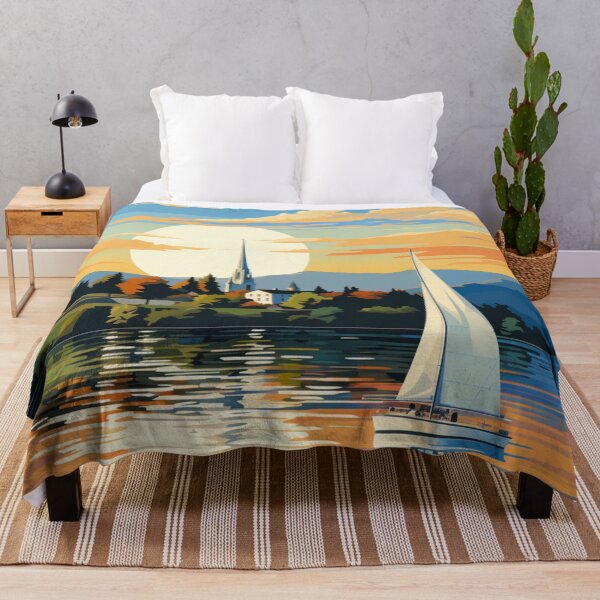 Item preview, A Pop Art Travel Print of Lake Champlain - Vermont - US  designed and sold by StudioRedKoala.
