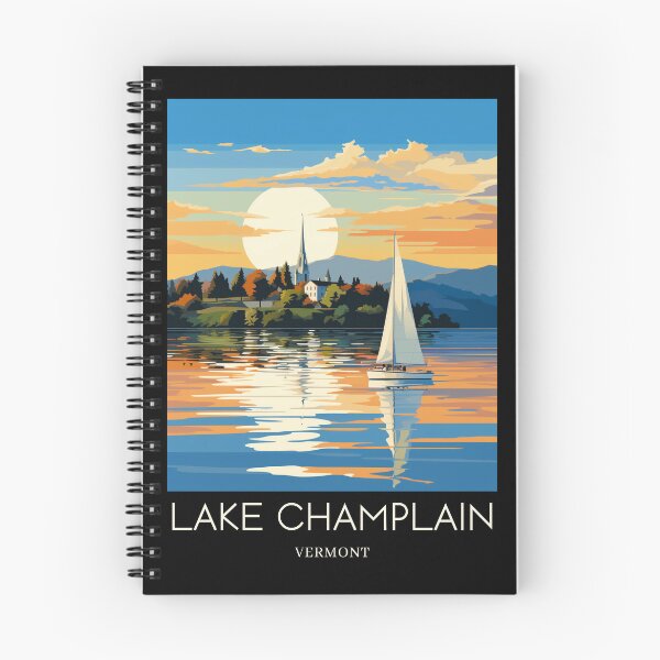 Item preview, A Pop Art Travel Print of Lake Champlain - Vermont - US  designed and sold by StudioRedKoala.