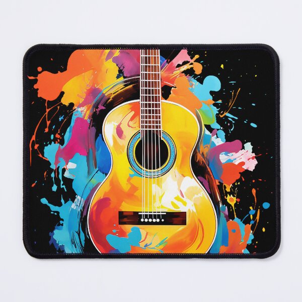 Item preview, Acoustic Guitar, modern paint strokes designed and sold by iclipart.
