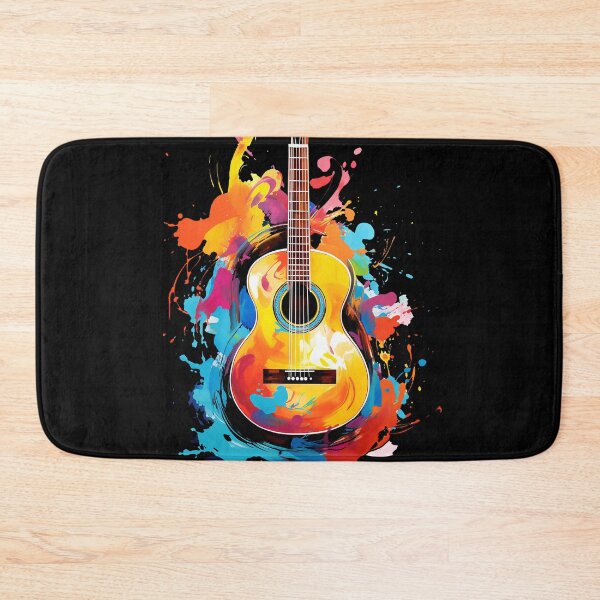 Item preview, Acoustic Guitar, modern paint strokes designed and sold by iclipart.