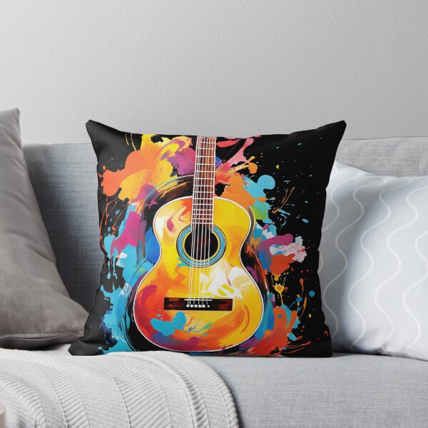 Item preview, Acoustic Guitar, modern paint strokes designed and sold by iclipart.