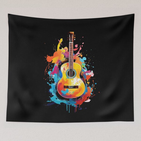 Item preview, Acoustic Guitar, modern paint strokes designed and sold by iclipart.