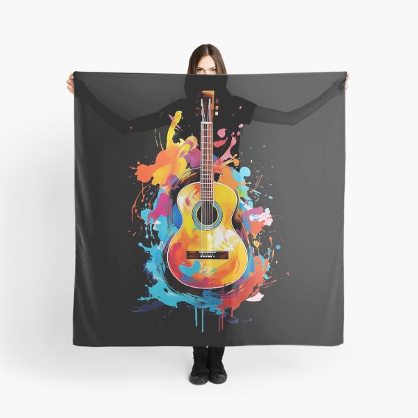 Item preview, Acoustic Guitar, modern paint strokes designed and sold by iclipart.