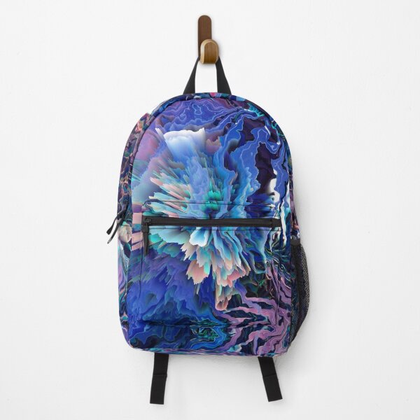 Item preview, IMAGE PRINT ONLY Marble Explosion Faux Marbled Texture Marbling Veins Abstract - Blue Light Blue Lilac designed and sold by Beachy.