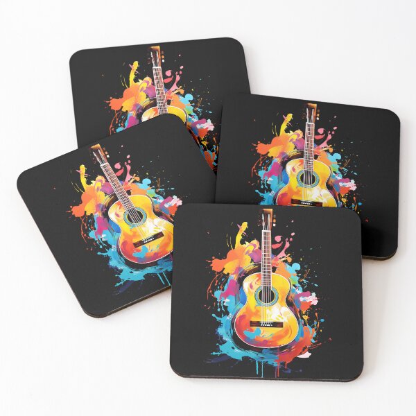 Item preview, Acoustic Guitar, modern paint strokes designed and sold by iclipart.