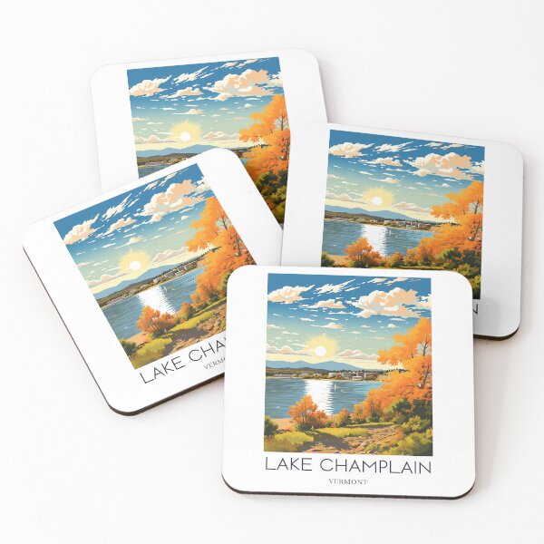 Item preview, A Pop Art Travel Print of Lake Champlain - Vermont - US  designed and sold by StudioRedKoala.