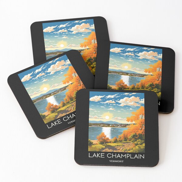 Item preview, A Pop Art Travel Print of Lake Champlain - Vermont - US  designed and sold by StudioRedKoala.