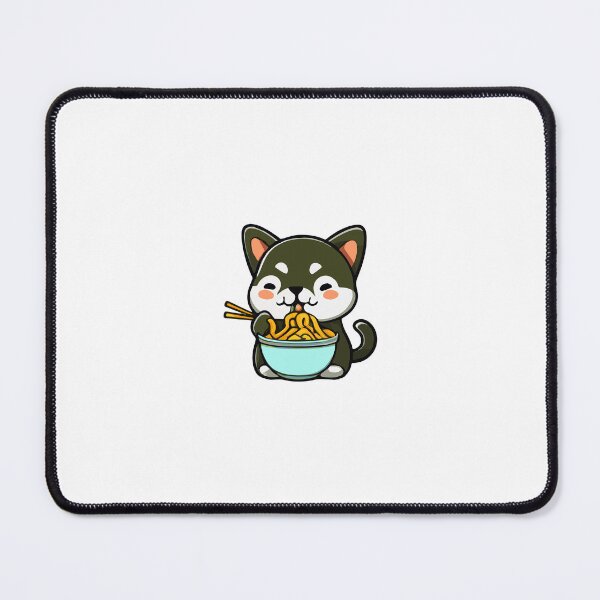 Item preview, Cute dog eating ramen spaghetti noodles designed and sold by w1ckerman.