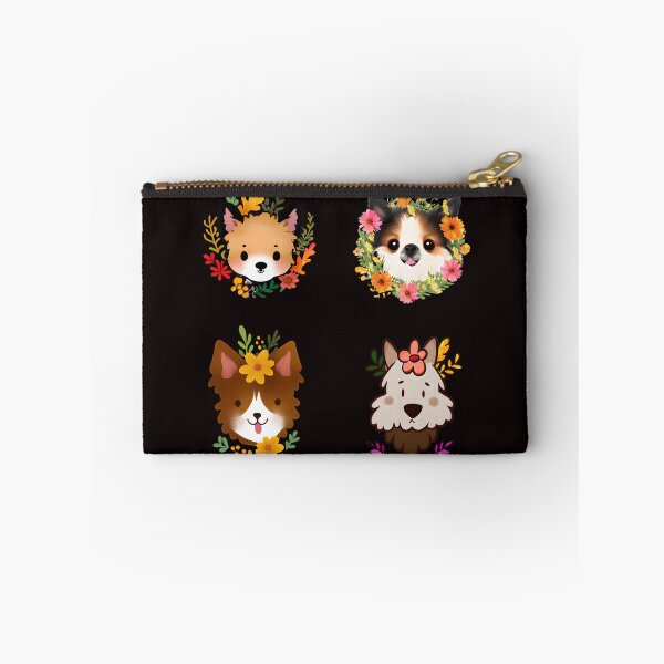 Item preview, Cute Floral Dog Head Sticker Pack designed and sold by Pattern-Way.