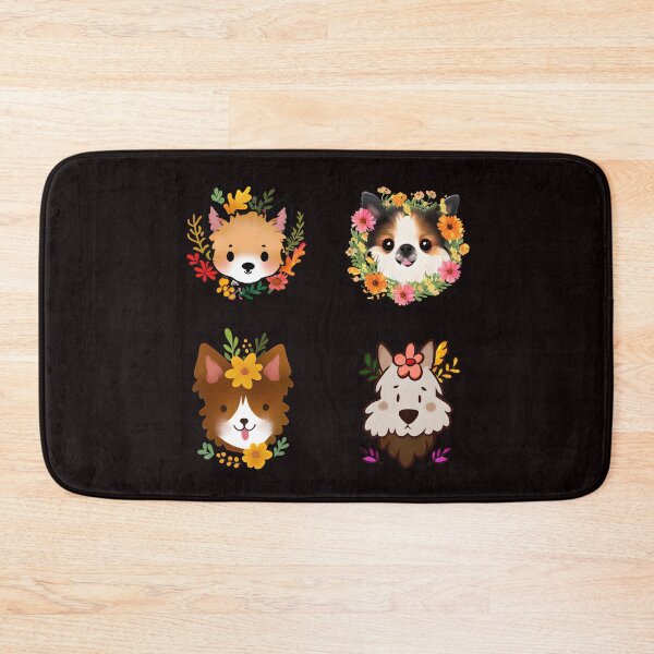Item preview, Cute Floral Dog Head Sticker Pack designed and sold by Pattern-Way.