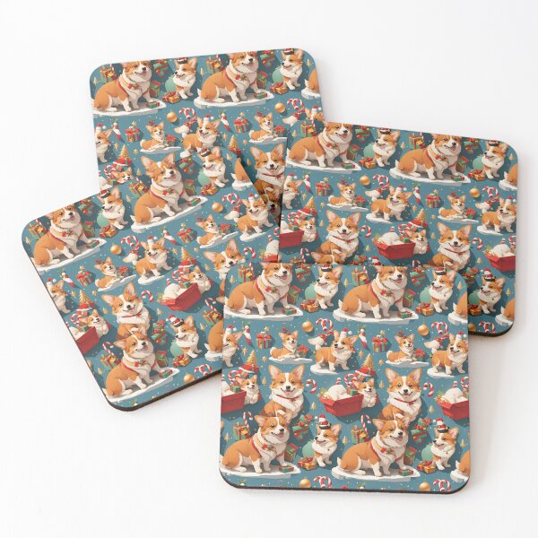 Item preview, Xmas Corgis, Dogs at Christmas Time - Christmas Themed Pattern  designed and sold by Seneku-Design.