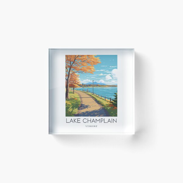 Item preview, A Pop Art Travel Print of Lake Champlain - Vermont - US  designed and sold by StudioRedKoala.