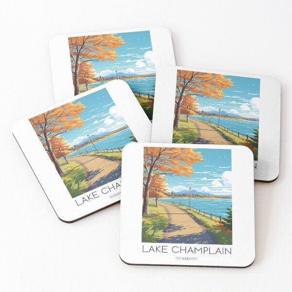 Item preview, A Pop Art Travel Print of Lake Champlain - Vermont - US  designed and sold by StudioRedKoala.