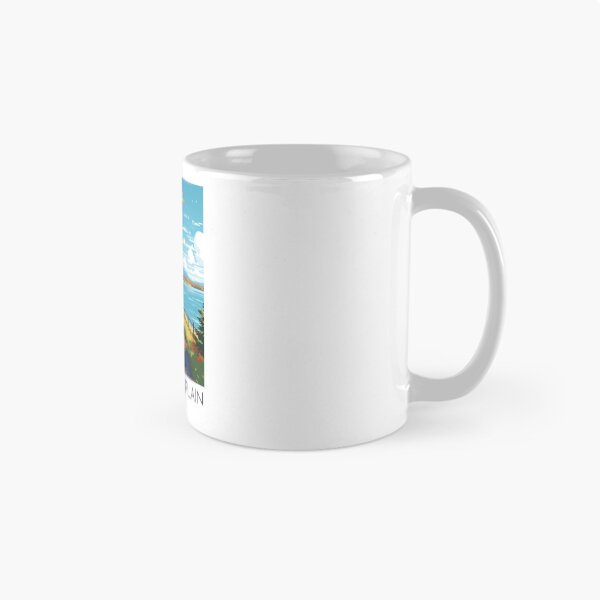 Aperçu de l'œuvre Une impression de voyage Pop Art du lac Champlain - Vermont - États-Unis créée et vendue par StudioRedKoala.