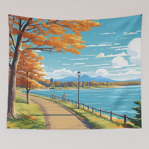 Item preview, A Pop Art Travel Print of Lake Champlain - Vermont - US  designed and sold by StudioRedKoala.
