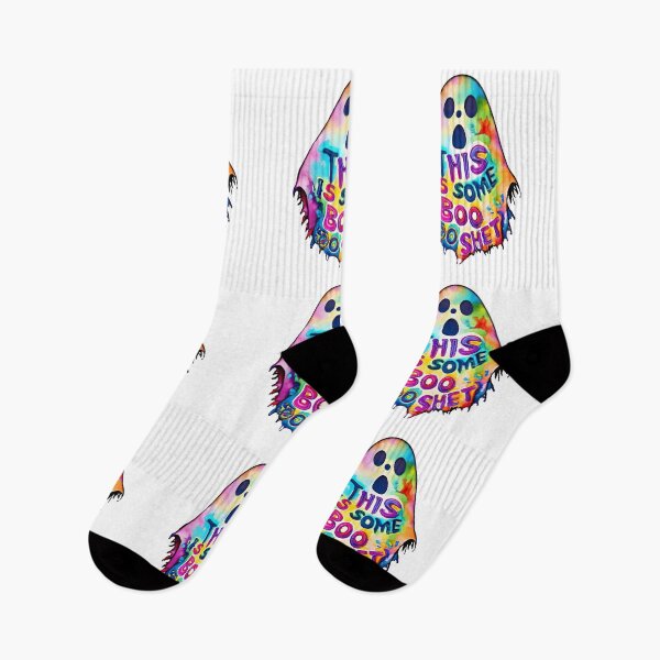 Item preview, Vibrant Watercolor Rainbow Ghost 'This is Some Boo Sheet' designed and sold by witch-night.
