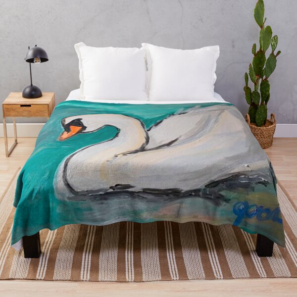 Item preview, Turquoise swan designed and sold by gg-pinceladas.