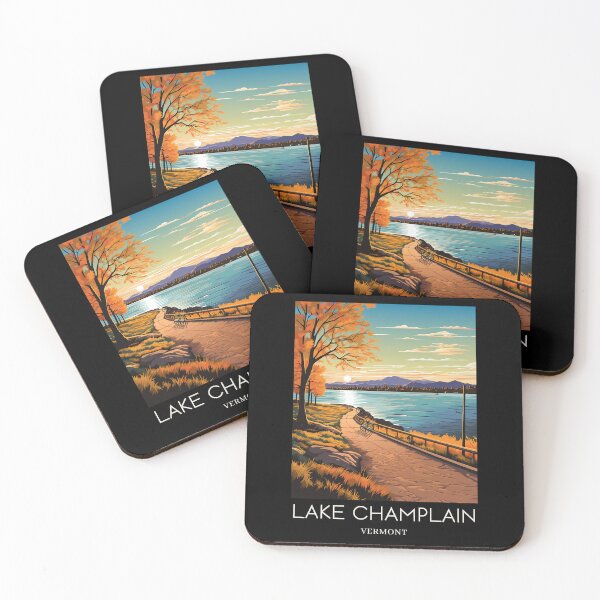 Item preview, A Pop Art Travel Print of Lake Champlain - Vermont - US  designed and sold by StudioRedKoala.