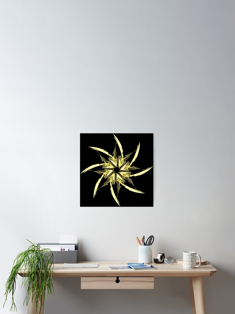 Thumbnail 2 of 3, Poster, Yellow star designed and sold by RomeoAzahar.