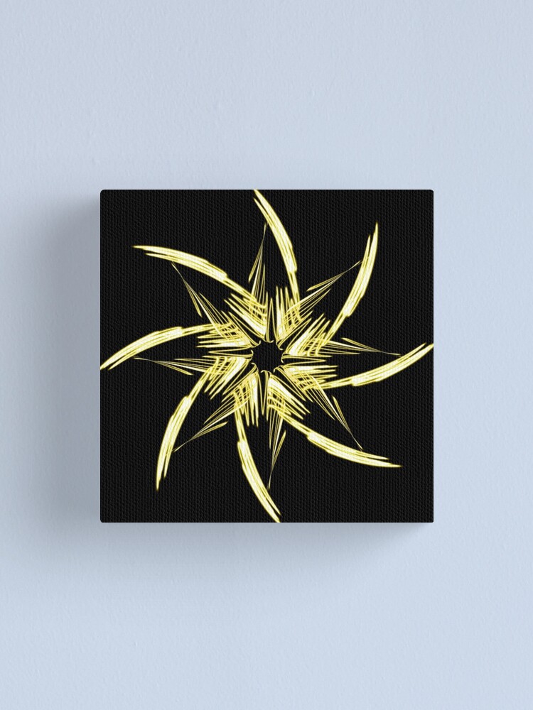 Thumbnail 1 of 3, Canvas Print, Yellow star designed and sold by RomeoAzahar.