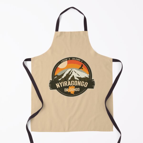 Item preview, Mount Nyiragongo Volcano DR Congo Volcanic Eruption Retro Vintage Badge designed and sold by mountainfad.