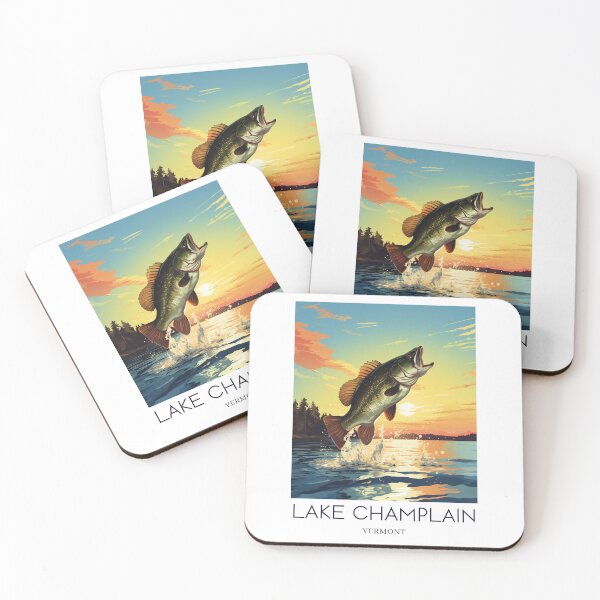 Item preview, A Pop Art Travel Print of Lake Champlain - Vermont - US  designed and sold by StudioRedKoala.