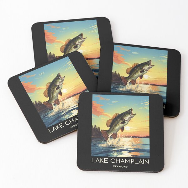 Item preview, A Pop Art Travel Print of Lake Champlain - Vermont - US  designed and sold by StudioRedKoala.