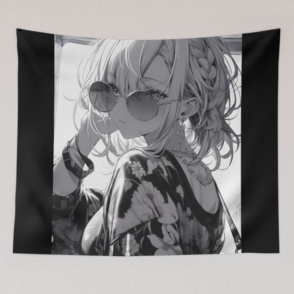 Item preview, Monochrome Anime Portrait Selfie designed and sold by Martin-Designs.