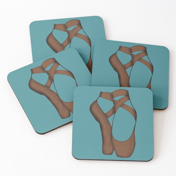 Item preview, Brown Pointe shoes on teal designed and sold by threadconnect.