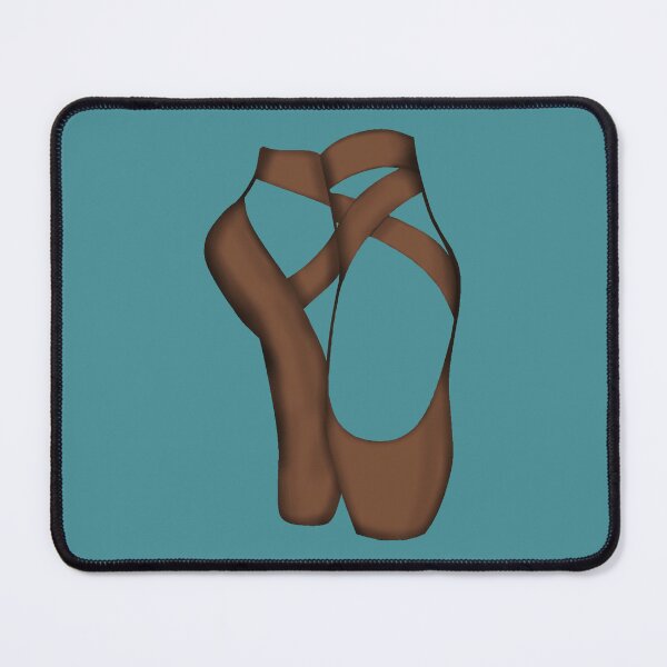 Item preview, Brown Pointe shoes on teal designed and sold by threadconnect.