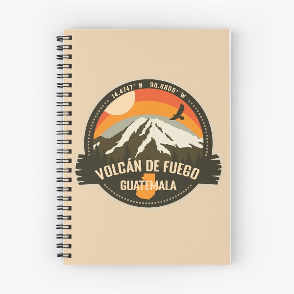 Item preview, Volcán de Fuego Volcano Guatemala Volcanic Eruption Retro Vintage Badge designed and sold by mountainfad.