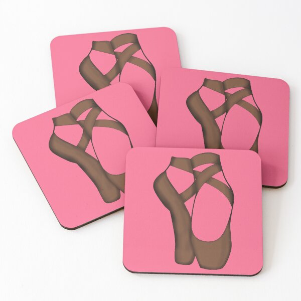 Item preview, Brown Pointe shoes on bright pink designed and sold by threadconnect.
