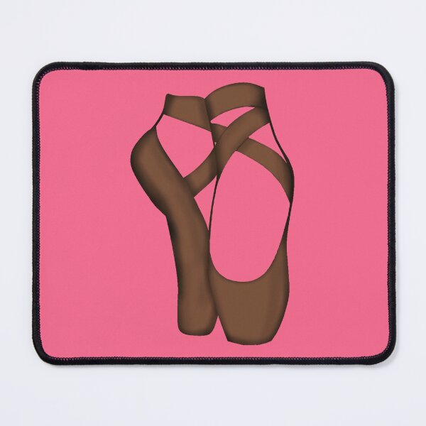 Item preview, Brown Pointe shoes on bright pink designed and sold by threadconnect.