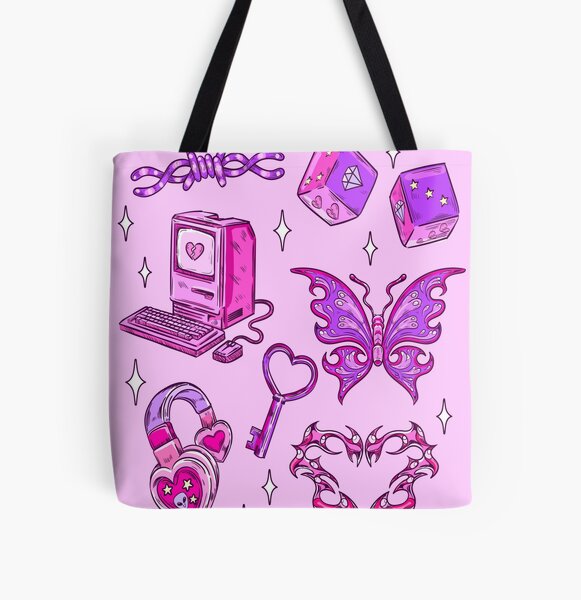 Love And Attention Y2k Tote Bag Design Vector Download