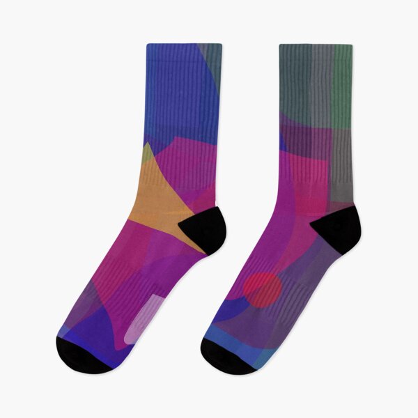 Item preview, Colorful Geometric Composition with Curved Lines and Triangles designed and sold by masabo.
