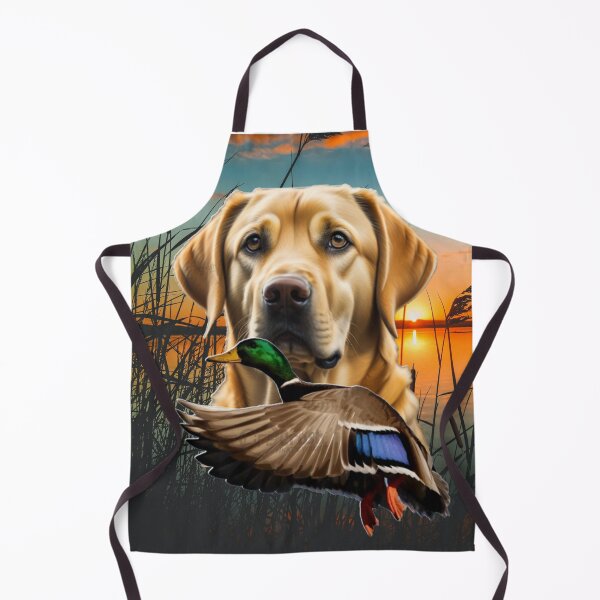 Item preview, Yellow Labrador Retriever and Flying Mallard Sunrise Duck Hunt Design designed and sold by LifeCrush.