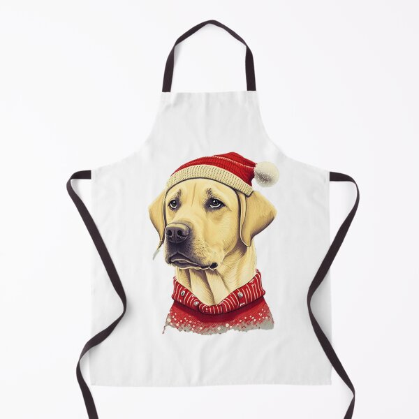 Item preview, Golden Labrador in a Christmas hat and sweater designed and sold by naturemenagerie.