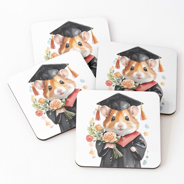 Item preview, Hamster receives a degree ,hamster lovers designed and sold by ratchawoot.