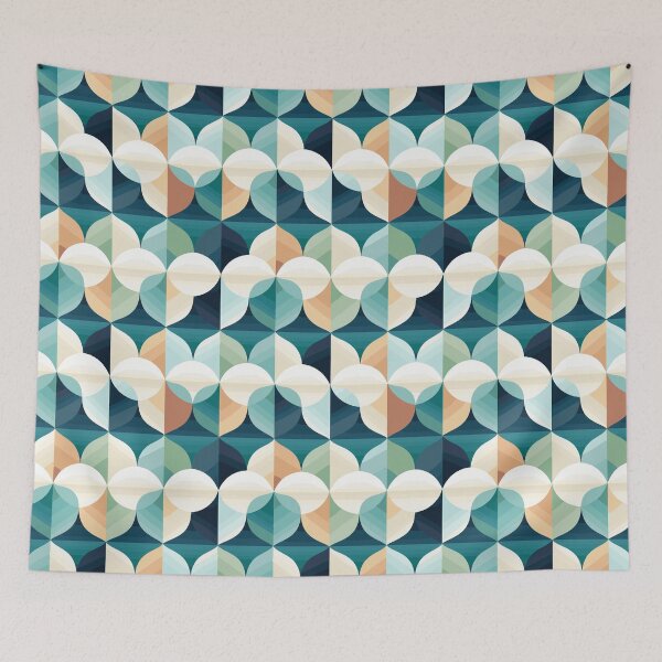 Item preview, Geometric Harmony, Quatrefoil and Lattice Patterns in Retro Turkish Style designed and sold by EffatDezign.
